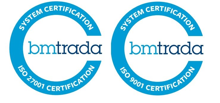 ISO 27001和ISO 9001认证标志图片